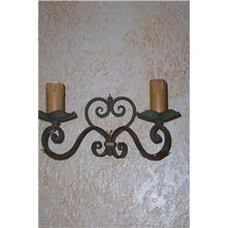 French Pair of wrought iron sconces #1493176
