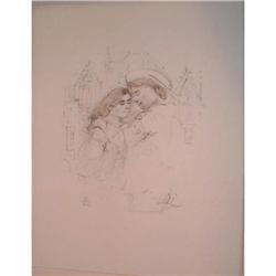 Roberta and Roberto LOVERS  litho by Edna Hibel#1493346