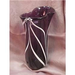 Amethyst Blown Art Nouveau Style Vase with a #1493375