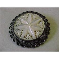 Sterling, Mother Of Pearl Star Filigree #1493384