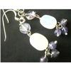STERLING SILVER Estate AMETHYST QUARTZ Earrings#1493420