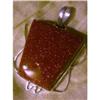 STERLING SILVER Estate RARE GOLDSTONE Pendant #1493422
