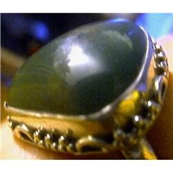 STERLING SILVER Estate AUTUMN AGATE Ring Sz 8 #1493423