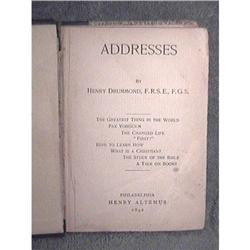 Addresses by Drummond cp 1892 #1493431