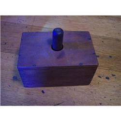 Plain Square Dovetailed Wooden Butter Mold #1493458