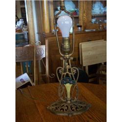 Vintage Metal Flower Basket Lamp #1493462