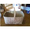 Image 1 : Splint market Basket/Wood Handle #1493464