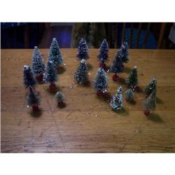 Box of 17  Old Bottle Brush Trees-Christmas #1493532