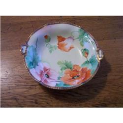 Hand Painted Poppy Bowl-Italy-Artist Signed #1493535