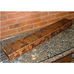 Antique 31 Inch Flemish Art Pyrography Box #1493543