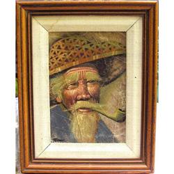 2 ORIG SIGNED THAI TEA LEAF PAINTINGS #1493556