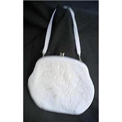 Vintage Richere White Beaded  Evening Bag #1493597