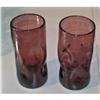 Image 1 : 2 PILGRIM PURPLE CRACKLE GLASS PINCH TUMBLERS #1493605