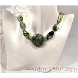 Flower Turquoise sterling Necklace~75 GRAMS #1493621