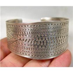 Karen Tribal  Artisan Silver Cuff Bracelet #1493633