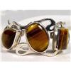 Image 1 : Dashing Modern Tigereye Sterling Cuff #1493634