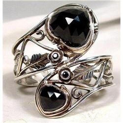 Faceted BLACK Onyx Designer Cuff~ #1493638