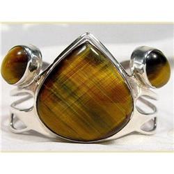 Simply The FINEST Tigereye Sterling Cuff #1493641