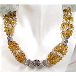 Fully Faceted Citrine Necklace  #1493644