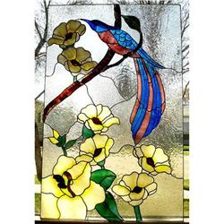 StainedGlassPainting Fancy Feather Hummingbird #1493657