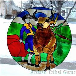 Stained Glass Painting Mexican BULLFIGHTER #1493672