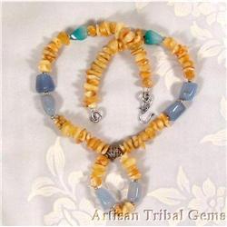 Baltic amber Chalcedony Gemstone Sterling #1493685