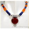 Image 1 : Carnelian Lapis Sterling Necklace #1493747