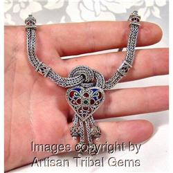 Thai Enamelled Sterling Necklace by the Masters#1493783