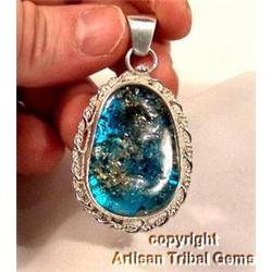 Simply GRAND Blue Amber Sterling DESIGNER #1493785