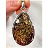 Intense BALTIC Amber Sterling Pendant #1493794