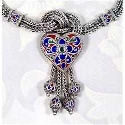 Win my HEART Colorful  ENAMEL Sterling Choker #1493818