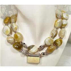 Gigantic Agate Stone Double Choker~237 GRAMS #1493823