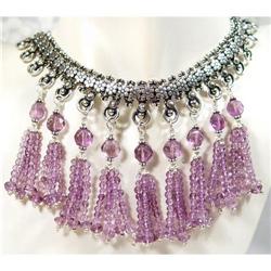 Majestic AMETHYST Sterling Chandelier Choker #1493825