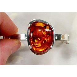 Fashionable Baltic Amber Sterling Bracelet #1493832