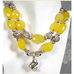 Harvest Yellow  Chalcedony Choker  #1493844