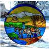 Stained Glass Painting Cowboy & Packhorse  #1493852