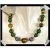 wow GREEN amber Sterling Necklace~50 Grams #1493862