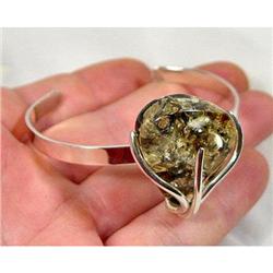 Sparking Baltic Amber Sterling Bracelet #1493897