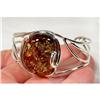 Sparkling Green Baltic Amber Sterling Bracelet #1493899