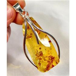 Glowing Honey Sterling Silver Baltic Amber #1493904