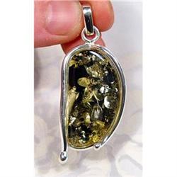 Finest of  Baltic Amber Sterling Pendant #1493929