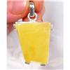 Modern Yellow Baltic Amber Sterling Pendant #1493935