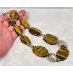 IS A WOW Tigereye Gemstone  Choker~158 GRAMS #1493946