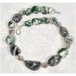 Handcrafted AGATE Sterling Silver Necklace #1493953