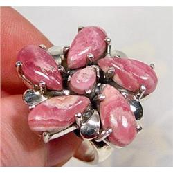 PHENOMENAL Rhodochrosite Gemstone  Sterling #1493964