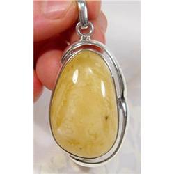 Butter DELIGHT Baltic Amber Sterling Pendant~25#1493969