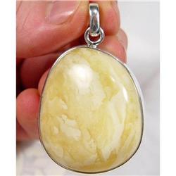 Giant BUTTER Baltic Amber Sterling #1493973