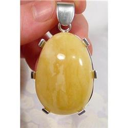 Stately Baltic Amber Sterling Pendant~30.2GRAMS#1493974
