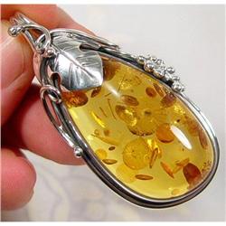 Warm & SO Glamorous Honey Baltic Amber Pendant #1493989