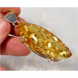 Golden Rapture  Baltic Amber Sterling Pendant #1493994